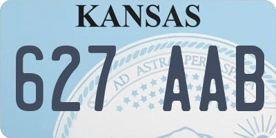 KS license plate 627AAB