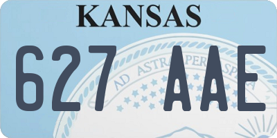 KS license plate 627AAE
