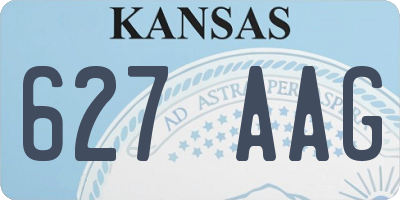 KS license plate 627AAG