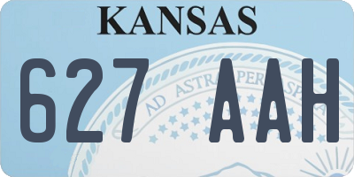 KS license plate 627AAH