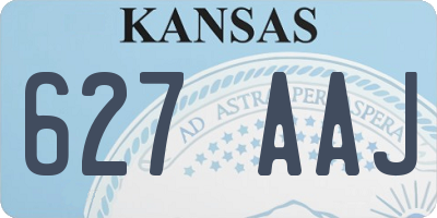 KS license plate 627AAJ