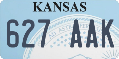 KS license plate 627AAK