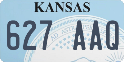 KS license plate 627AAQ