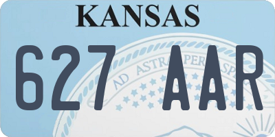 KS license plate 627AAR
