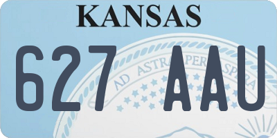 KS license plate 627AAU