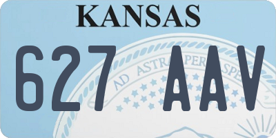 KS license plate 627AAV