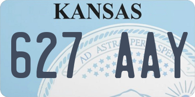 KS license plate 627AAY