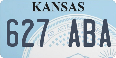 KS license plate 627ABA