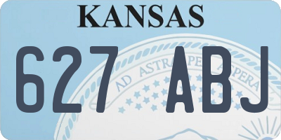 KS license plate 627ABJ