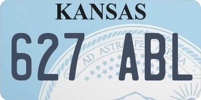 KS license plate 627ABL