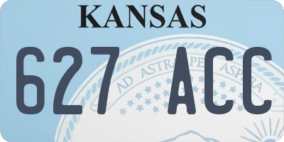 KS license plate 627ACC