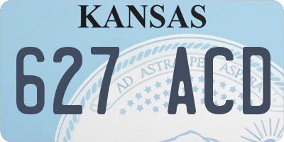 KS license plate 627ACD