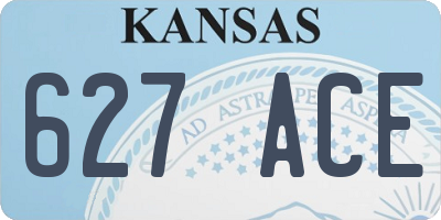 KS license plate 627ACE