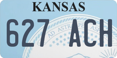KS license plate 627ACH