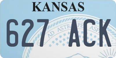 KS license plate 627ACK