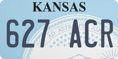 KS license plate 627ACR
