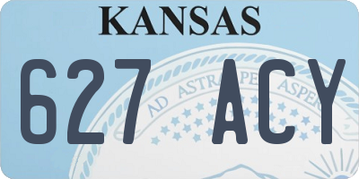 KS license plate 627ACY