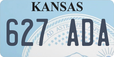 KS license plate 627ADA