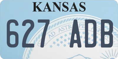 KS license plate 627ADB
