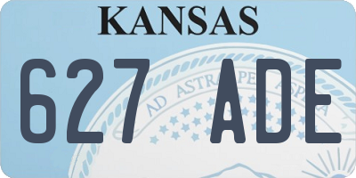 KS license plate 627ADE