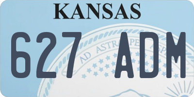 KS license plate 627ADM