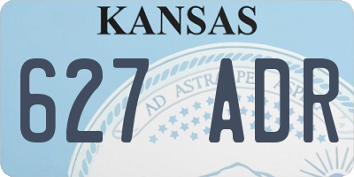KS license plate 627ADR
