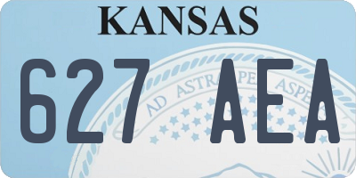 KS license plate 627AEA