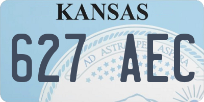 KS license plate 627AEC