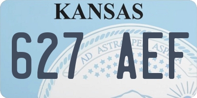 KS license plate 627AEF