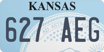 KS license plate 627AEG