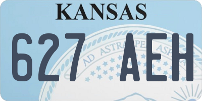 KS license plate 627AEH