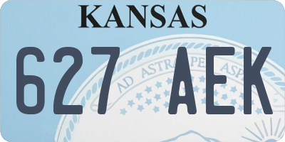 KS license plate 627AEK