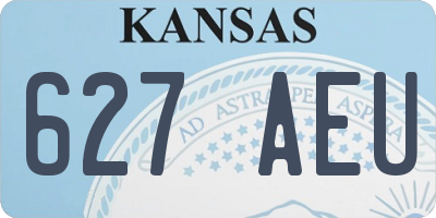 KS license plate 627AEU