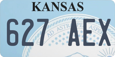 KS license plate 627AEX