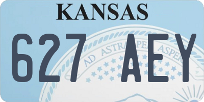 KS license plate 627AEY