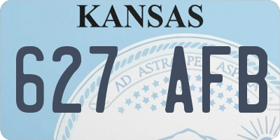 KS license plate 627AFB