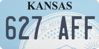 KS license plate 627AFF