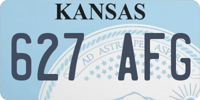 KS license plate 627AFG