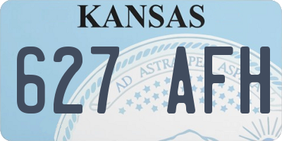 KS license plate 627AFH