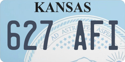 KS license plate 627AFI