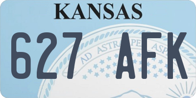 KS license plate 627AFK