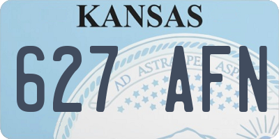 KS license plate 627AFN
