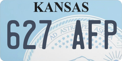 KS license plate 627AFP