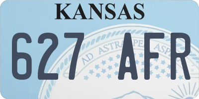 KS license plate 627AFR