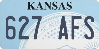 KS license plate 627AFS