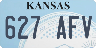KS license plate 627AFV