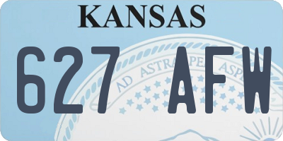 KS license plate 627AFW