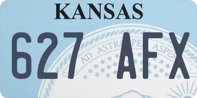 KS license plate 627AFX