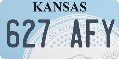 KS license plate 627AFY