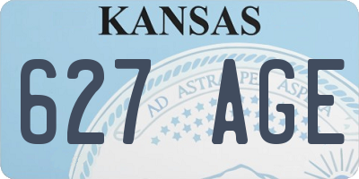 KS license plate 627AGE
